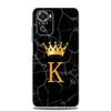 Чехол для телефона Xiaomi Redmi Note 13 12 5G 9S 9 8 10 11 Pro Plus 4G 9T 13C 12C10C 9C 9A 7 прозрачный чехол с изображением короны и букв от A до Z