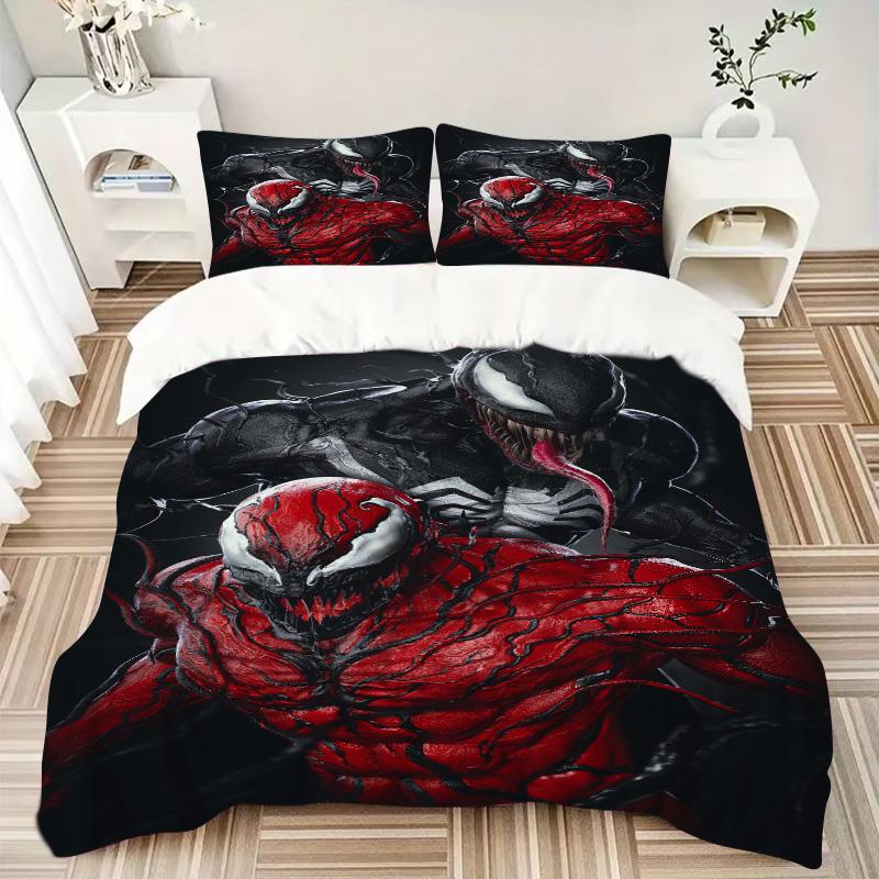 Venom Carnage Unite Print 3Pcs Bedding Setduvet Cover With 2 Bedropillowcase Home Birthday Gift