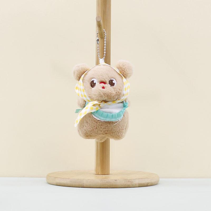 Очаровательный плюшевый брелок в виде медвежонка из короткого меха, идеально подходящий для детей и взрослых