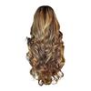Женский длинный вьющийся парик, средняя часть, естественный вид, шелковистые, термостойкие, высокотемпературное волокно, переднее кружево, волнистые, светлые, черные синтетические волосы