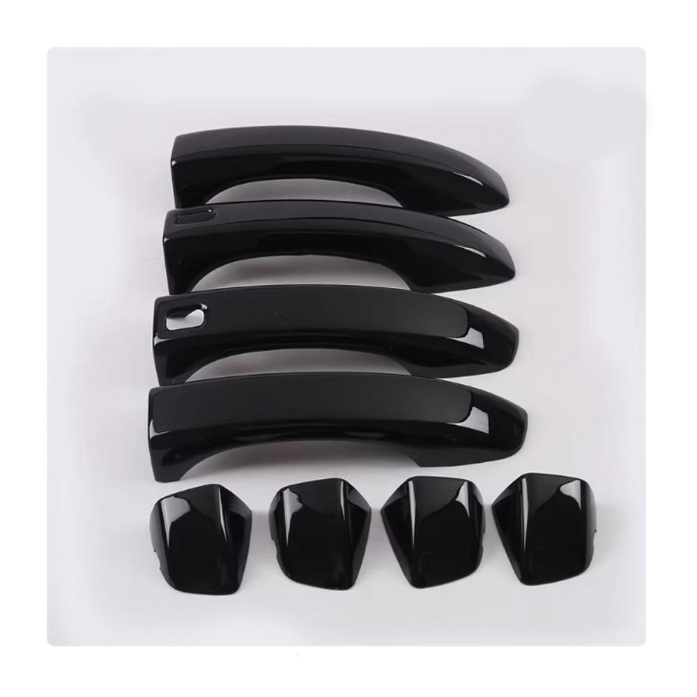 Car Door Handle Cover for MG HS MGHS EHS PHEV 2018~2024 2019 Carbon Fiber Black Chrome Sticker Trim Scratch Decor AccessoriesWW3
