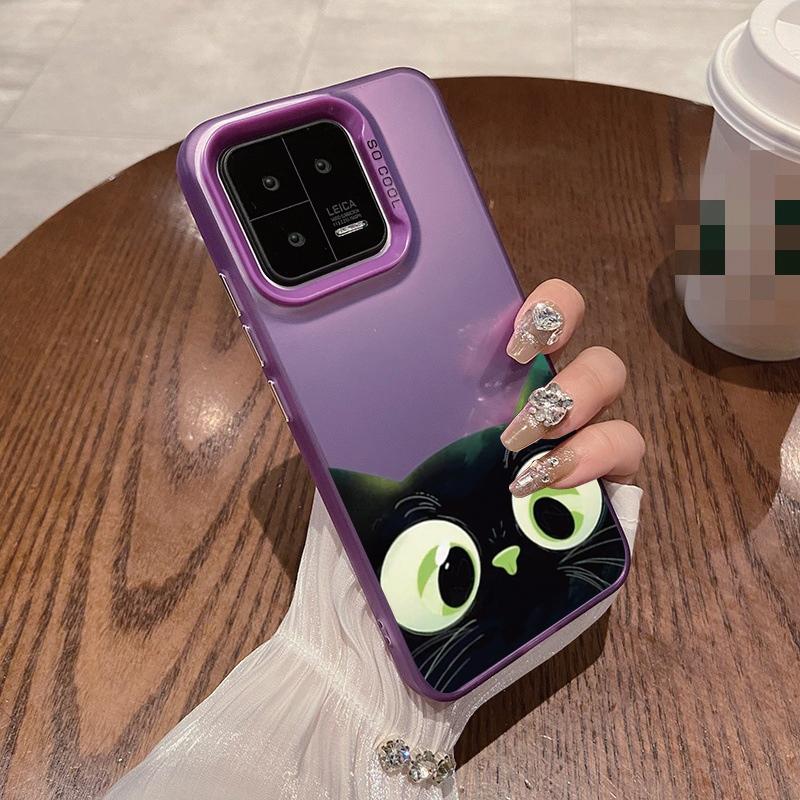 Cat Patterned Anti-drop Phone Case For Samsung S24 S23 A55 A35 Xiaomi Redmi 13C Poco C65 iPhone 15 Huawei Honor 90 Shockproof Protective Bumper Cover