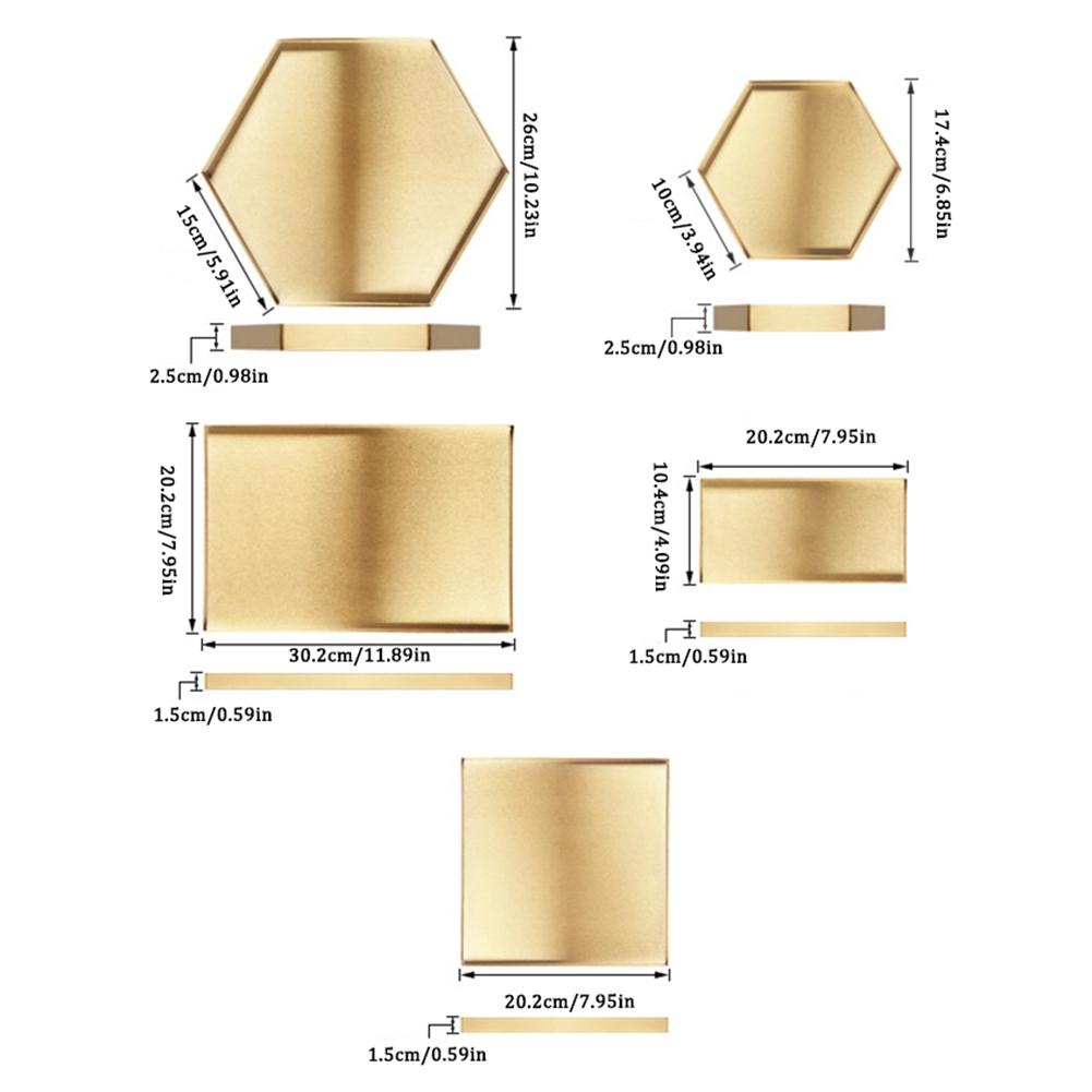 Скандинавский Геометрический Золотой Поднос Металлический Поднос для Хранения Блюдо для Еды Фруктов Украшений Тарелка Настольный Органайзер для Макияжа Домашняя Вечеринка Декоративные Подносы