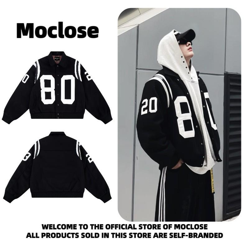 Moclose80 Python Thick Fleece Lined Loose Fit Collared Jacket Men Women Winter Casual Streetwear