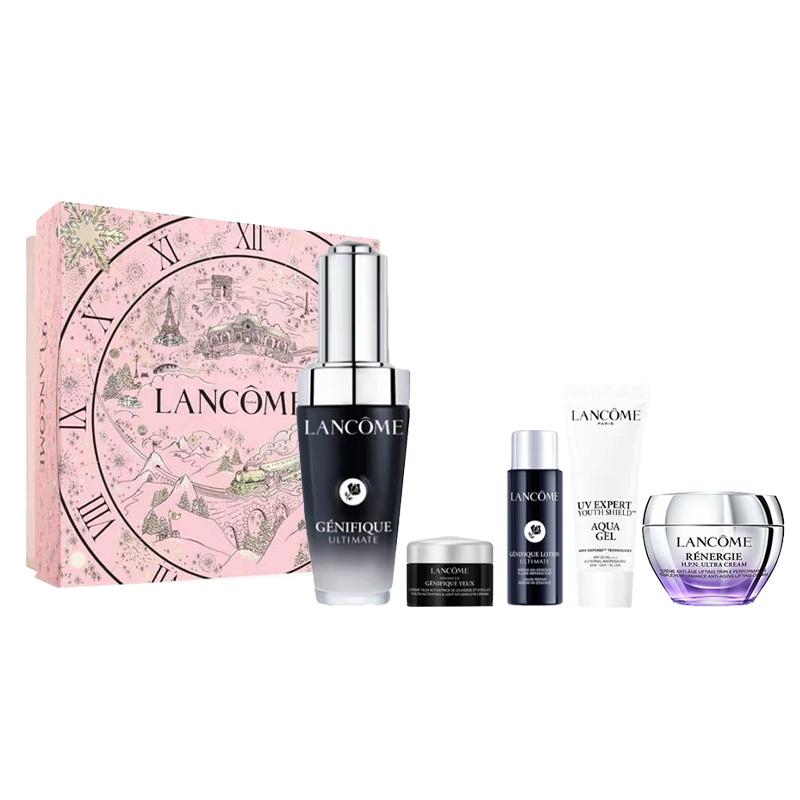 LANCÔME Набор по уходу за кожей Совершенно новый супервосстанавливающий маленький флакон черного цвета эссенция розовая лимитированная подарочная коробка, набор из пяти предметов, антивозрастной упругость, восстановление