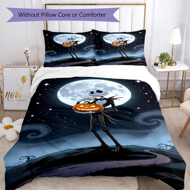 Jack Skellington Bedding Set Perfect for Dormitory Soft Fabric Perfect Gift for Friends Family