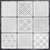 9-piece Stencil Embroidery Practice Set with Line Patterns