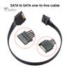 Hard Drive Cable High Efficiency Transmit Data Compact 1 To 5 SATA 15Pin Hard Drive Power Supply Splitter Cable for Computer