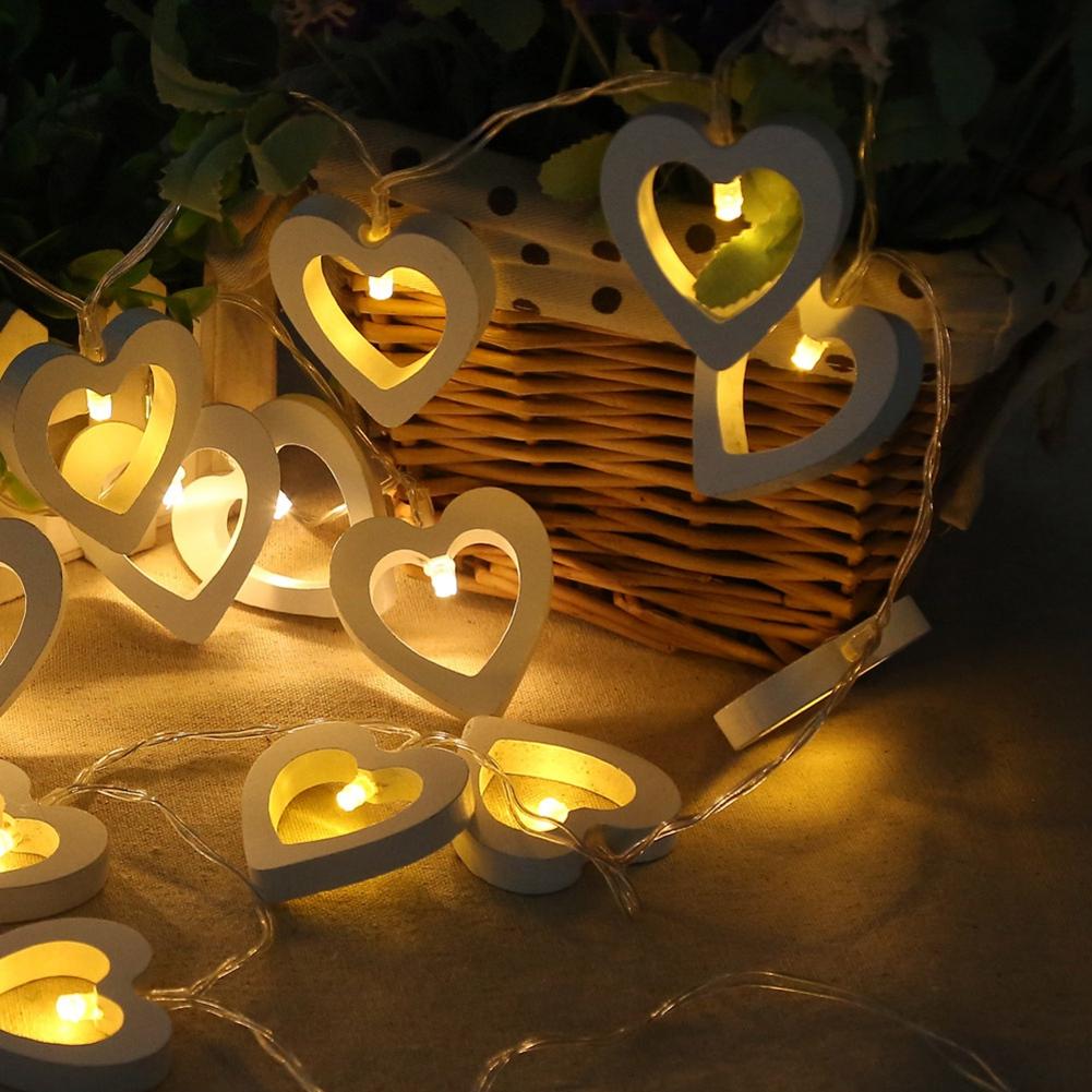 LED Heart Shaped Battery Box String Light Fairy Light Decor for Outdoor and Indoor Holiday Party