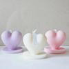 Силиконовая форма для ароматической свечи в форме сердца, сделай сам, красивая форма для смолы в виде шара из роз, инструмент для изготовления цветов из гипса, подарки для рукоделия, домашний декор