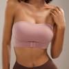 Strapless Front Buckle Underwear Gather Top Support Chest Wrap Tube Top Women's Seamless Steel Ring Bra