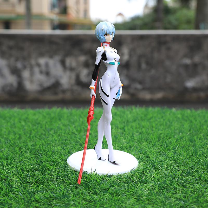 22cm NEON GENESIS EVANGELION Figures Ayanami Rei Action Figure Cake Decorations PVC Model Anime Asuka Makinami Collection Toys