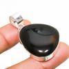 Black Onyx Gemstone Handmade 925 Silver Plated Jewelry Pendant 1.70"