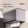 Wall-Mounted Tissue Holder with Storage Shelf