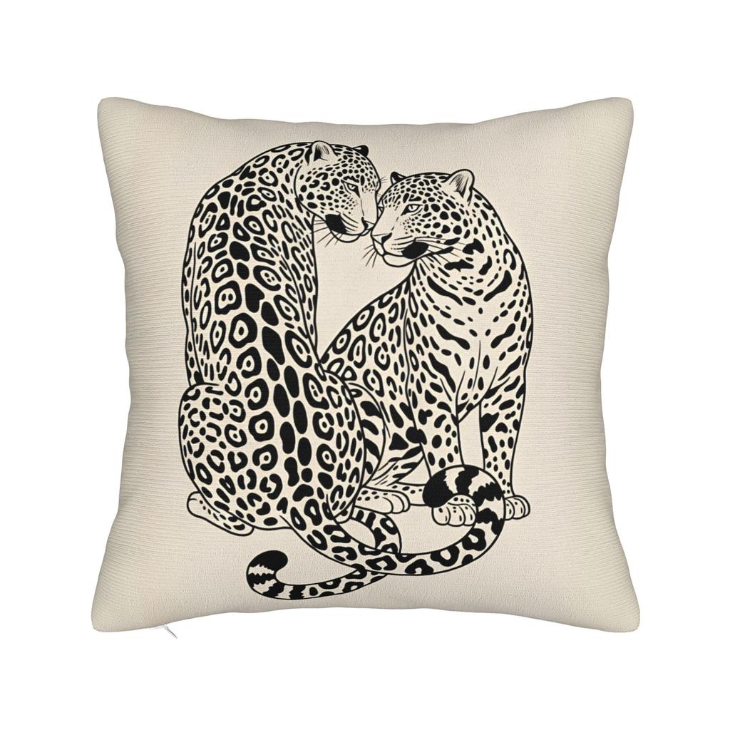 Pillow Cover Pink Black Leopard Duo Lying Sitting Morden Pillow Case For Chair Sofa Home Decor Pillowcases