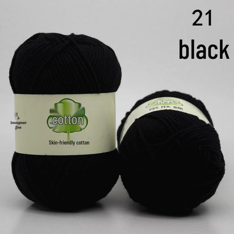 Пряжа из гребенного 5-слойного молочного хлопка для вязания и вязания крючком своими руками - Набор материалов средней толщины для шарфа и пледа