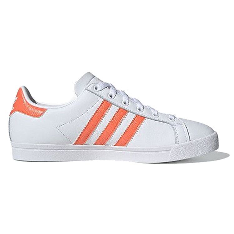 Adidas Originals Coast Star Retro Casual Low-Top Skate Shoes Women Sneakers White Orange EE6202