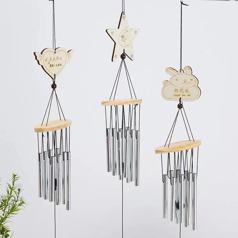 1PCS Outdoor Metal Wind Chimes Yard GardenBell Wind Chime Window Bells Wall Hanging Decorations Home Decor Wooden Wind