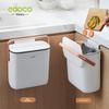 Настенное мусорное ведро для кухни для дома, не требует сверления, подвесное мусорное ведро для хранения на двери шкафа в туалете/ванной комнате с крышкой для кухонных отходов