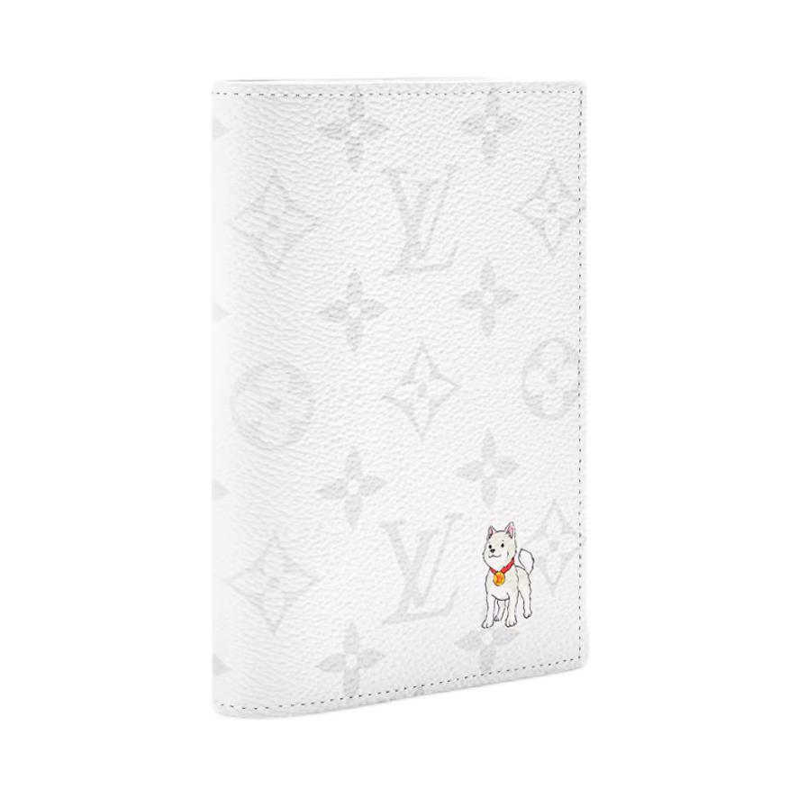 Louis Vuitton Seoul Limited Edition Jeju Dog Pattern Monogram Coated Canvas Passport Holder Men passport holder White M27083