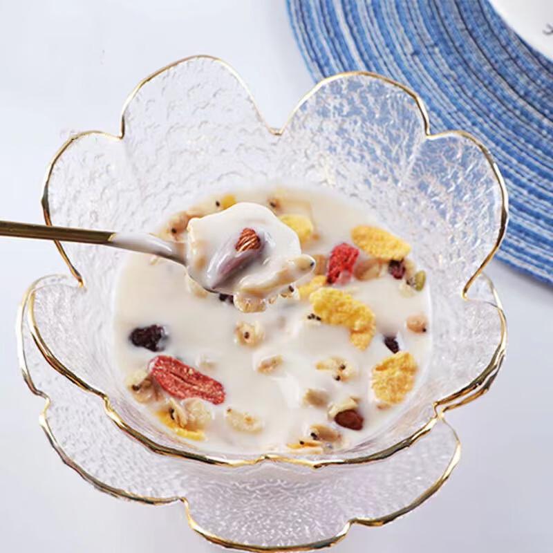 VAKADA Glass Fruit & Snack Serving Plate Set