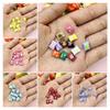 Home Party Supplies Jewelry Making for Bracelet Necklace DIY Candy Beads 10pcs Alloy Dripping 9.7*12.6mm Cute Beading Material Fashion
