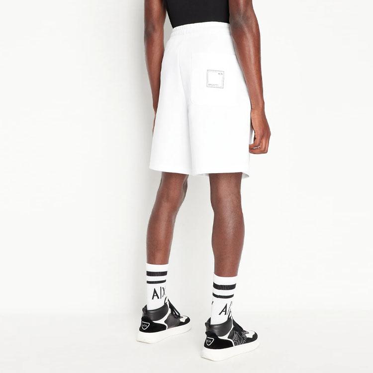Armani Exchange SS23 Однотонные прямые шорты Мужские шорты Белые 3RZSBB-ZJCAZ-1100