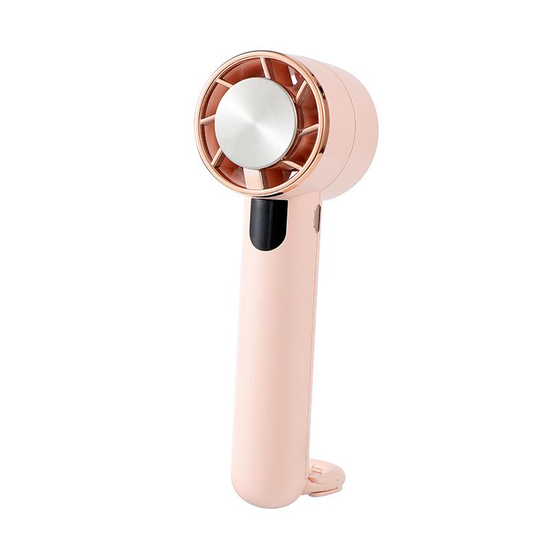 Compact 25-Year Handheld Cooling Fan with Ice Pack & Carabiner for Portable Outdoor Use
