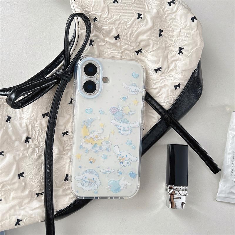 Мультяшный чехол для телефона Cinnamoroll Cloud Moon для iPhone 17/16 Pro Max/15 Pro