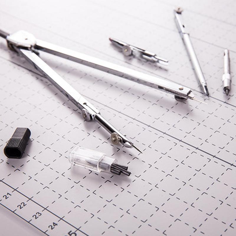 Deli 8604 Engineering Student Compass Set: Metal Texture Drafting and Design Ruler Tool