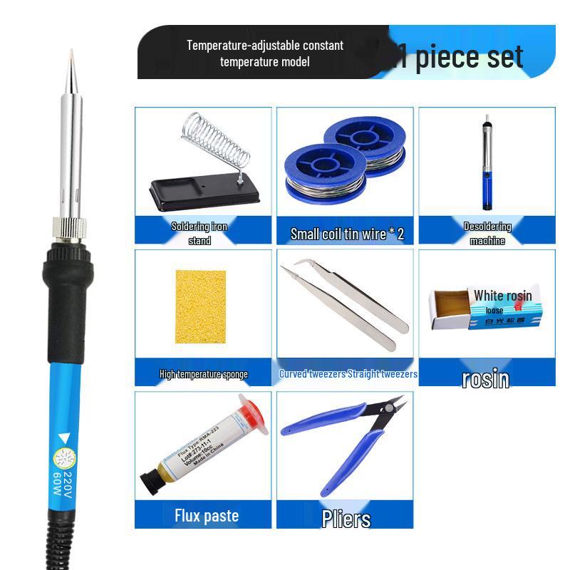 Adjustable 60W Electric Soldering and Pyrography Iron Set for Repair and Welding