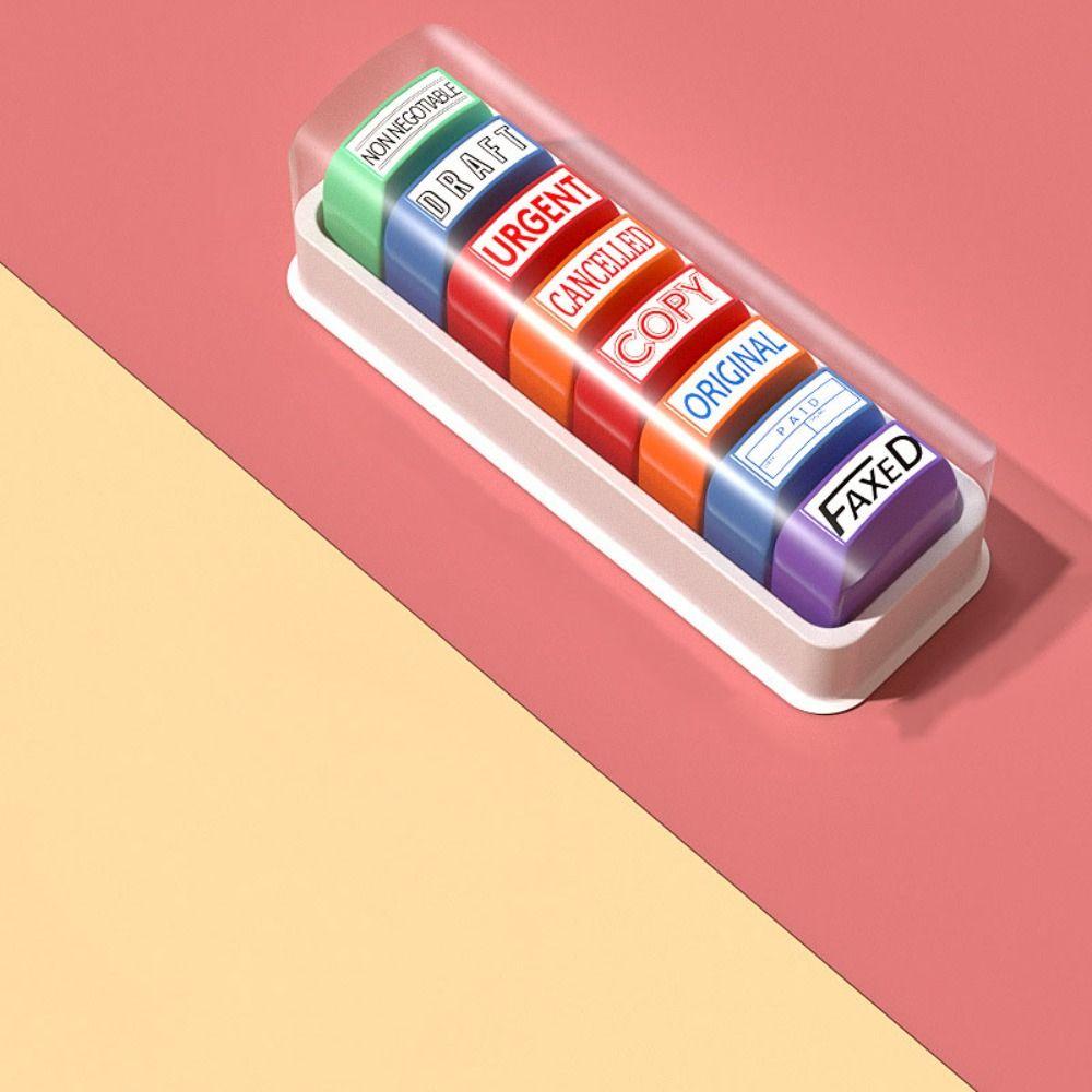 8 Pcs/set 5 Pcs/set Student Praise Teacher Auto-Refilling Stamp Set Teacher Supplies  Kids Gifts