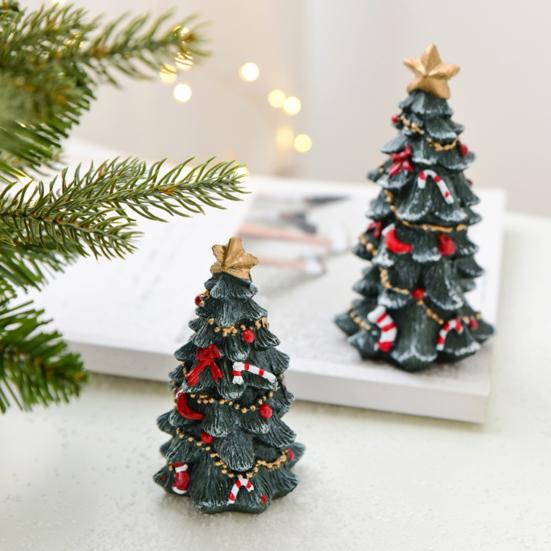 Украшение на рождественскую елку Мини смоляная рождественская елка Настольный центральный элемент для праздничной домашней вечеринки