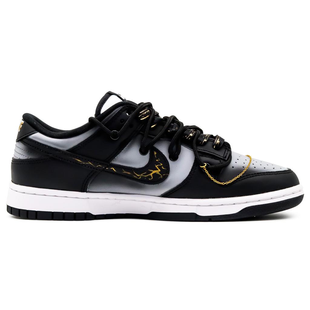 Nike Кроссовки Dunk Нескользящие, Износостойкие, Легкие Низкие Кеды для Скейтбординга Унисекс Черный Золотой DD1391-100(Team52-S-BOX)