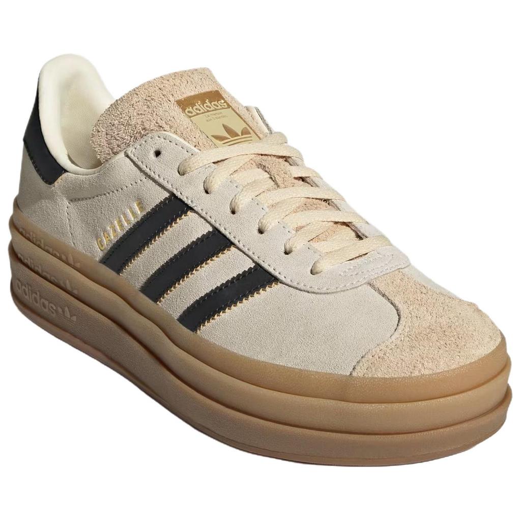 adidas Женские кроссовки Gazelle Cream Black Gum кремово-белые/угольно-черные/песочно-бежевые JS3892