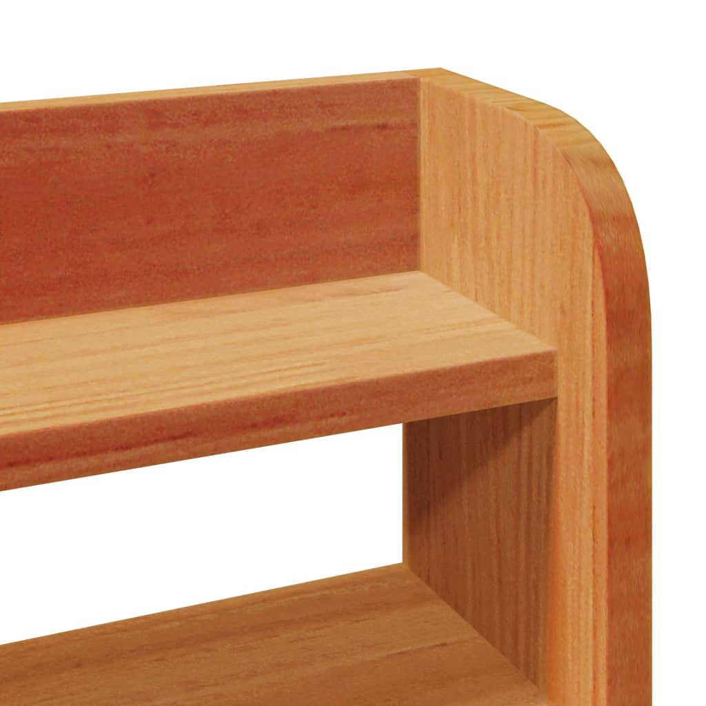 Solid Wood Bed without Mattress Wax Brown 135 x 190 cm Pine Wood