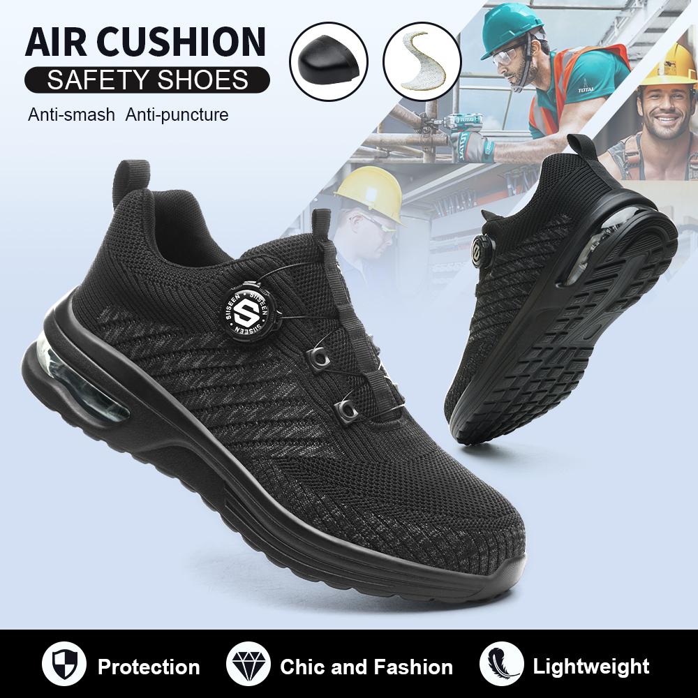 Work Sneakers Steel Toe Shoes Men Safety Shoes Puncture-Proof Work Shoes  Security Boots Fashion Indestructible Footwear