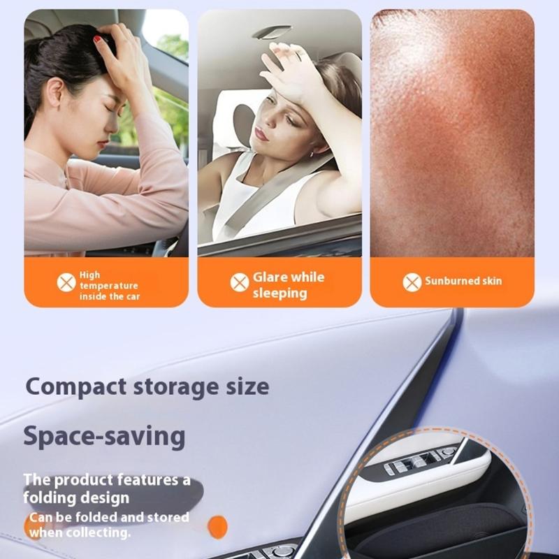 Полиэстеровый солнцезащитный козырек на боковое окно автомобиля, регулируемая защита от жары, универсальный для транспортного средства, установка на присосках