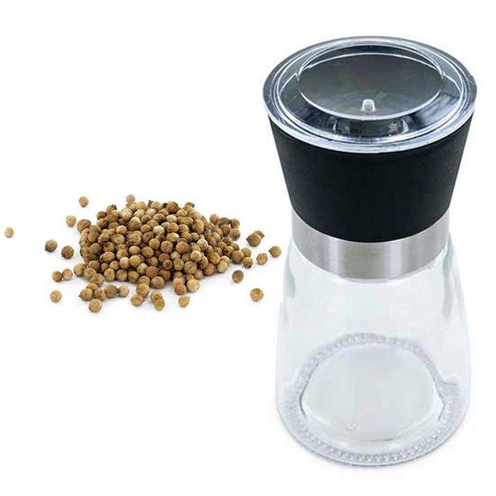 Moulin à épices en verre et céramique + coriandre en graine bio