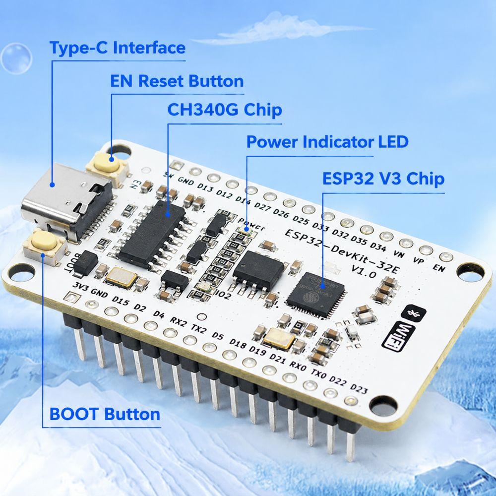 2.4GHz WiFi ESP32 V3 Microcontroller Type-C Development Board ESP32 Dev Board  IoT Prototyping