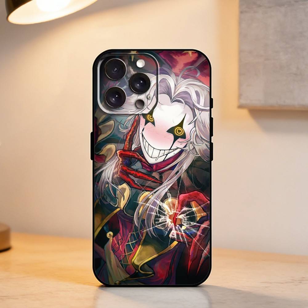 Чехол для телефона T-The Freak Circus Pierrot для iPhone 17,16,15,14,13,12,11 Plus,Pro Max,XS, Мягкий силиконовый черный чехол