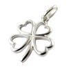 [P1182] - Серебряный кулон «Клевер» (родиевое покрытие)