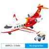 Городской грузовой зеленый, красный, синий самолет CRJ21, пассажирский самолет, автобус, наборы, авиалайнер для аэропорта, строительные блоки, игрушки для детей, подарок