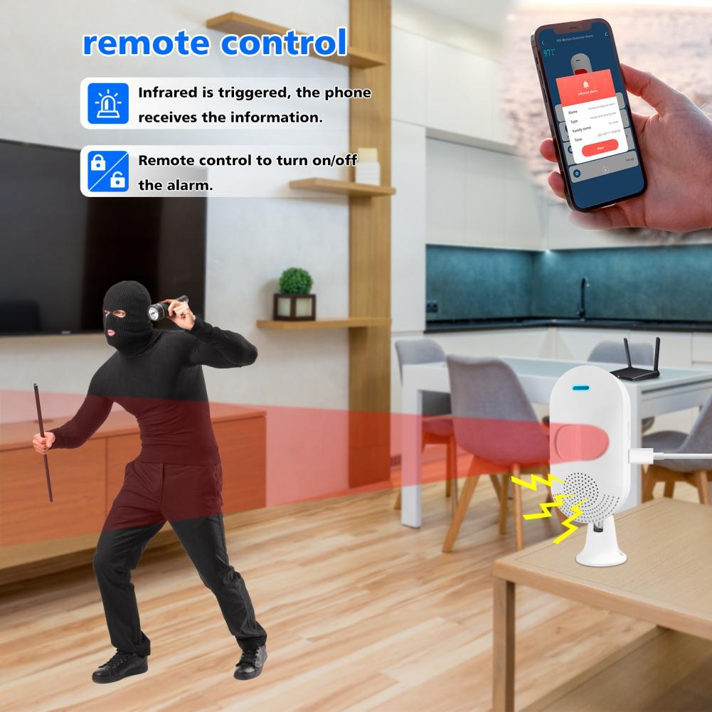 Независимая инфракрасная сигнализация обнаружения Wi-Fi, граффити, интеллектуальная индукционная сигнализация человека, инфракрасный датчик