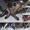 Mens Business Dress Tube Socks See Through Sheer Stockings