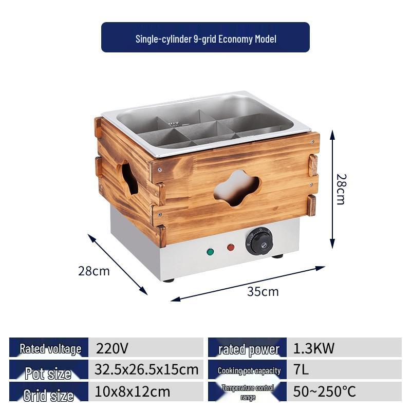 Dust Cover for Oden Machine Commercial Nine-Grid Mala Tang Skewers Hot Pot Stall