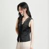 New Chinese style elegant temperament mulberry silk shirt top comfortable and breathable women's versatile mulberry silk T-shirt vest