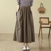 Half-body Skirt Women's Summer Casual Versatile Elastic Women's Skirt Loose Comfortable Large Size Pleated Skirt