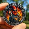 Gnome Forging Steel Coin Dumpster Flame Challenge Coin Alloy Collectible Funny Gnome Coin Gift for Coin Collectors