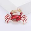 Брошь в форме краба с эмалью в стиле ретро — изысканная булавка из сплава, значок на лацкане костюма, ювелирный подарок, аксессуары для женского пальто